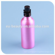 shiny coating aluminum perfume bottle with screw perfume bottle